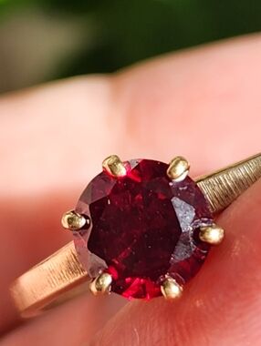 Antique Ruby 10kt Gold Ring Size 8